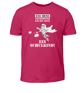 Tshirt Einschulung, T Shirt Schulkind, T Shirt Einschulung, Kinder Tshirt für Mädchen, Ene Mene Zauberwind – Ich bin jetzt ein Schulkind